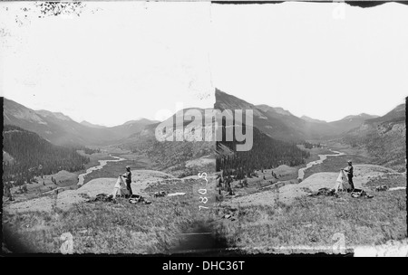 Cette image représente les sources de la rivière Rio Grande, située près de Pole Creek dans le Colorado. Il marque la source de l'une des plus longues rivières d'Amérique du Nord. Banque D'Images