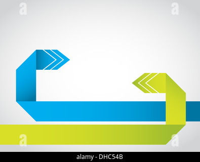 Résumé fond avec des flèches d'origami Banque D'Images