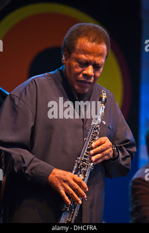 WAYNE SHORTER QUARTET interprète Jimmy Lyons sur la scène du Festival de Jazz de Monterey - Monterey, Californie Banque D'Images