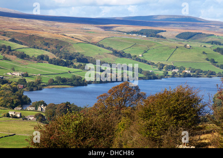 Gouthwaite dans réservoir Nidderdale North Yorkshire Angleterre Campsites Canet-en-Roussillon Banque D'Images