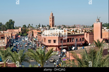 La vieille ville impériale de Marrakech Maroc marocain ville Banque D'Images