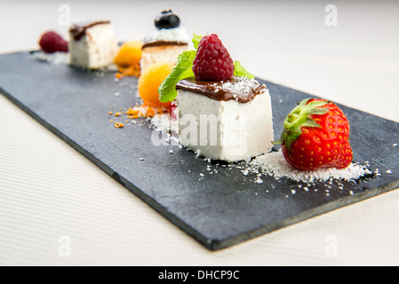 Le Panna Cotta dessert Banque D'Images