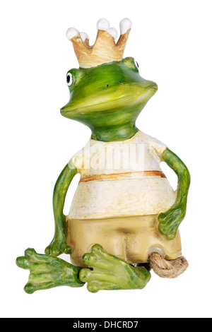 Frog - princesse avec une couronne d'or Banque D'Images