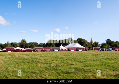 Giffords Circus sur Minchinhampton Common, été 2013, Gloucestershire, Royaume-Uni Banque D'Images