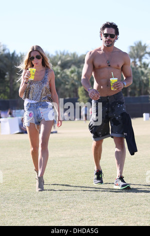 Joe Manganiello et petite amie Audra Marie célébrités à 2012 Coachella Valley Music and Arts Festival - Semaine 2 Jour 2 Indio Banque D'Images