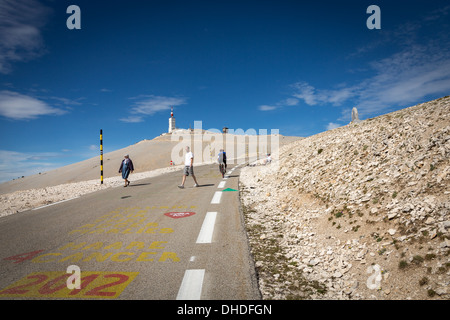 Sommet du Mont Ventoux, en France, en Europe. Banque D'Images