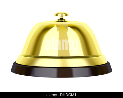 Réception Golden bell isolé sur fond blanc Banque D'Images