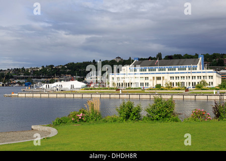 Musée d'histoire et de l'industrie, le lac Union Park, Seattle, État de Washington, États-Unis d'Amérique, Amérique du Nord Banque D'Images