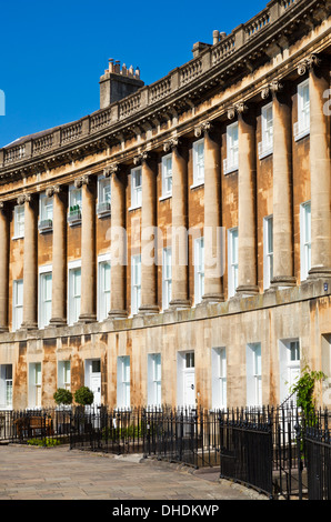 Le Royal Crescent Bath de maisons géorgiennes Somerset England UK GB EU Europe Banque D'Images