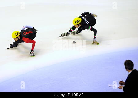 Torino, Italie. 07Th Nov, 2013. François Hamelin lors de la finale du patinage de vitesse courte piste coupe du monde. Credit : Action Plus Sport/Alamy Live News Banque D'Images