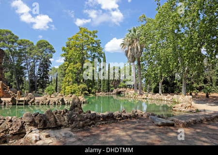 Lake dans le parc Sama, Cambrils Banque D'Images