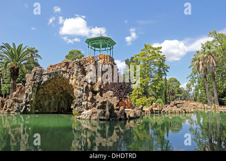 Lake dans le parc Sama, Cambrils Banque D'Images