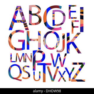 Les lettres de l'alphabet de la peinture en aérosol Banque D'Images