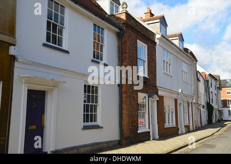 Maisons d'époque sur East St Helen Street, Abingdon-on-Thames, Oxfordshire, Angleterre, Royaume-Uni Banque D'Images