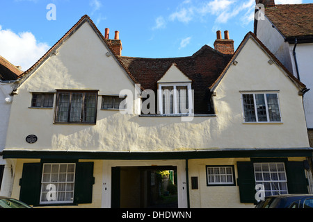 15e siècle maison Tudor sur East St Helen Street, Abingdon-on-Thames, Oxfordshire, Angleterre, Royaume-Uni Banque D'Images