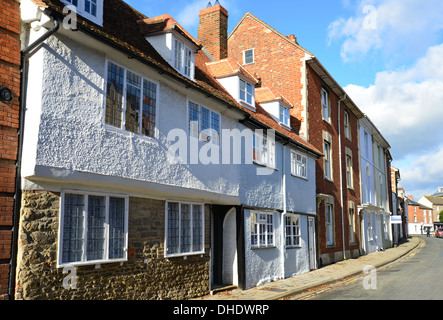 Maisons d'époque sur East St Helen Street, Abingdon-on-Thames, Oxfordshire, Angleterre, Royaume-Uni Banque D'Images