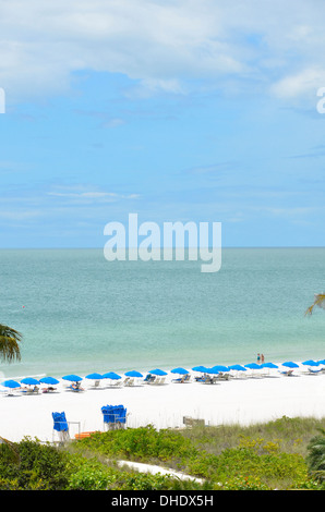 Marco Island Beach de l'hôtel Hilton Hotel, Marco Island, Floride Banque D'Images