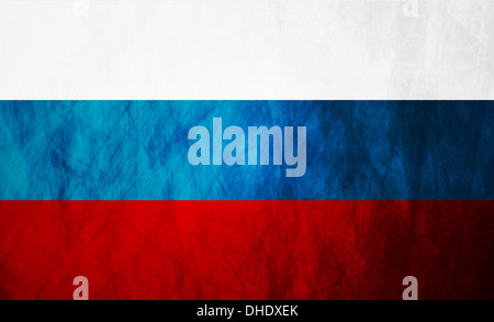 Grunge illustration de drapeau russe. Vector background Banque D'Images