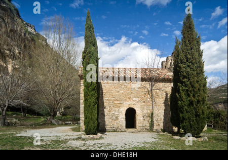 Ermitage de Sant Miquel del Fai Banque D'Images