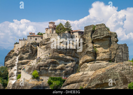 Le Saint Monastère de Grand Meteoron, Météores, Thessalie, Grèce Banque D'Images