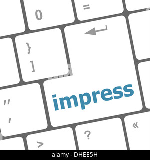 Impress word sur l'ordinateur pc touche clavier Banque D'Images