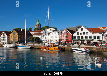 Le pittoresque port de Stavanger, Stavanger, Rogaland, Norvège, Scandinavie, Europe Banque D'Images