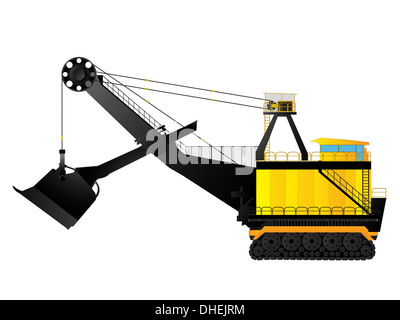 Pelle minière Banque D'Images