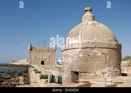 La Skala du port, ancien port de pêche, Essaouira, ville historique de Mogador, Maroc, Afrique du Nord, Afrique Banque D'Images