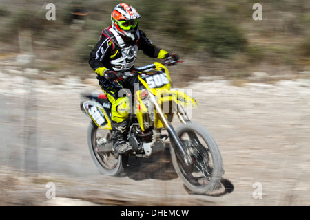 Course de moto cross country Banque D'Images