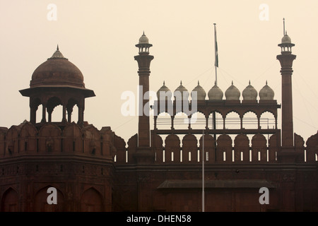 Fort Rouge, UNESCO World Heritage Site, Delhi, Inde, Asie Banque D'Images