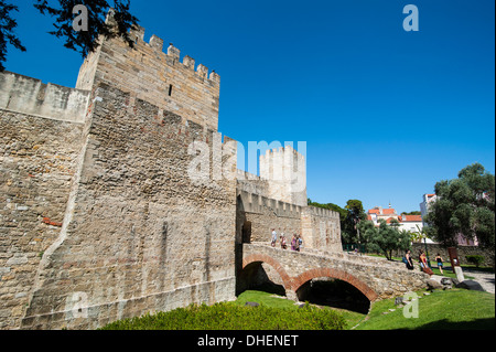 Castelo de Sao Jorge, Lisbonne, Portugal, Europe Banque D'Images