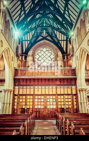 Intérieur de la glorieuse Sainte Cathédrale à Adélaïde, Australie (traitement HDR) Banque D'Images