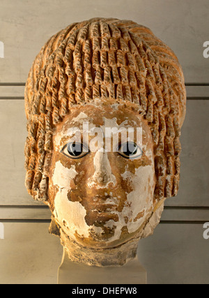 Masque funéraire de femme égyptienne 2 siècle l'Egypte Banque D'Images