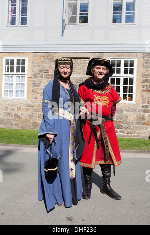 850 ans de célébration, costumes historiques, monastère cistercien Loccum, Basse-Saxe, Allemagne Banque D'Images