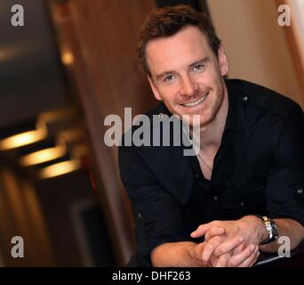 New York, NY, USA. 11e Août, 2013. MICHAEL FASSBENDER a deux grande chute de presse en 2013 : ''12 ans un esclave'' et ''Le conseiller' © Stan Godlewski/ZUMAPRESS.com/Alamy Live News Banque D'Images