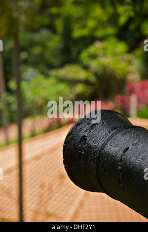 Vieux Museau Loading Cannon à Fort Canning Park, à Singapour. Banque D'Images