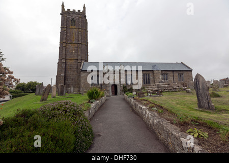 Église de St Buryan Église d'Angleterre à Cornwall, Angleterre, Royaume-Uni. Banque D'Images