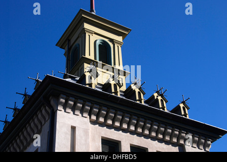 L'ancien bâtiment qui abritait les pigeons de la volière pour le sport et de l'alimentation à l'historique château Dundurn à Hamilton Ontario Canada Banque D'Images