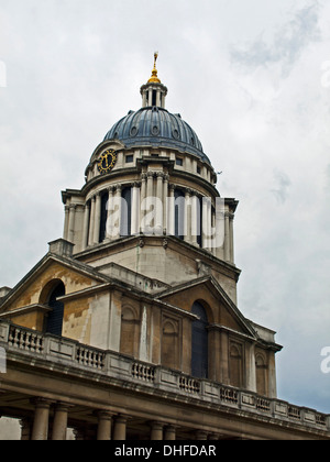 L'Old Royal Naval College montrant le Hall peint dans King William Cour Banque D'Images