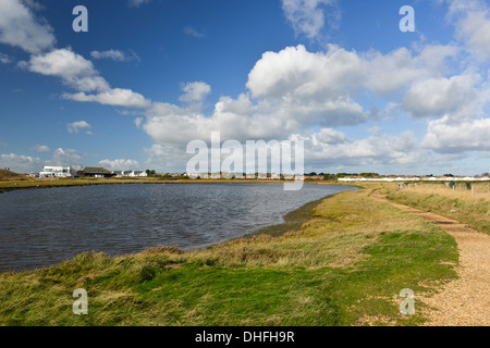 La réserve naturelle de l'étang de Sturt, Milford-On-Mer, Hampshire, Royaume-Uni Banque D'Images