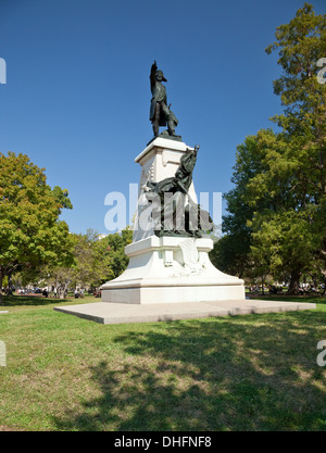 Statue de Rochambeau à Lafayette Park, Washington D.C. Banque D'Images