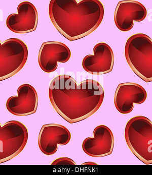Motif romantique sans couture avec le coeur. Il existe une variante dans le scénario. Banque D'Images