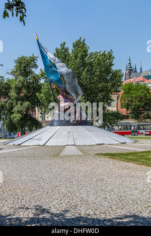 Mémorial de la seconde résistance à Prague, République Tchèque Banque D'Images