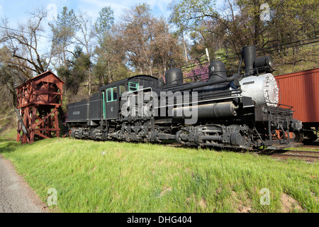 La locomotive Shay n° 6, El Portal Transportation Museum, Foresta Road, El Portal, Californie, USA. Banque D'Images