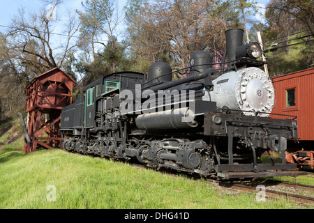 La locomotive Shay n° 6, El Portal Transportation Museum, Foresta Road, El Portal, Californie, USA. Banque D'Images