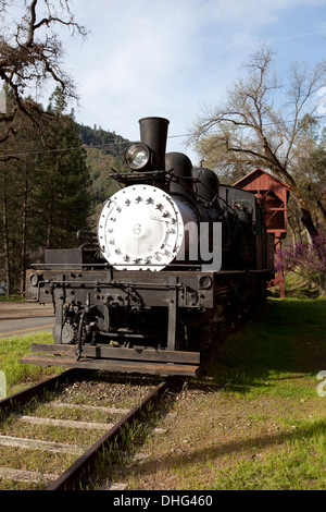 La locomotive Shay n° 6, El Portal Transportation Museum, Foresta Road, El Portal, California, USA.. Banque D'Images