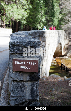 Tenaya Creek Bridge, Yosemite National Park, Californie, États-Unis. Banque D'Images