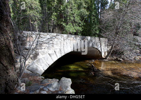 Tenaya Creek Bridge, Yosemite National Park, Californie, États-Unis. Banque D'Images