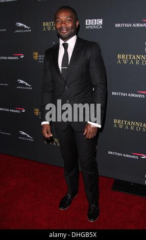 Los Angeles, Californie, USA. Nov 9, 2013. David Oyelowo arrive à BAFTA Los Angeles Jaguar Britannia Awards au Beverly Hilton Hotel, Novembre 9th, 2013 Los Angeles, Californie.USA © TLeopold ZUMAPRESS.com/Alamy/Photos/Globe Live News Banque D'Images