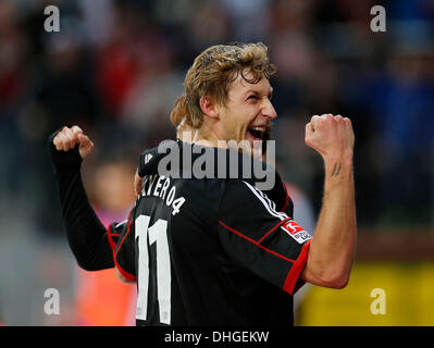 Soccer, Football, Leverkusen, Allemagne Bundesliga, 1.Division, 1.ligue, Journée 12, Bayer Leverkusen - Hambourg SV 5-3 dans le stade Bay-Arena à Leverkusen le 9 novembre 2013 Stefan KIESSLING (LEV) Photo : Norbert Schmidt Banque D'Images